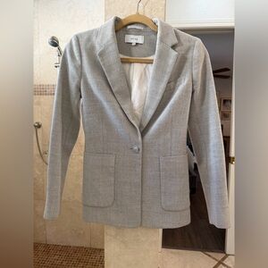 Reiss Light Gray wool womens blazer sz 0